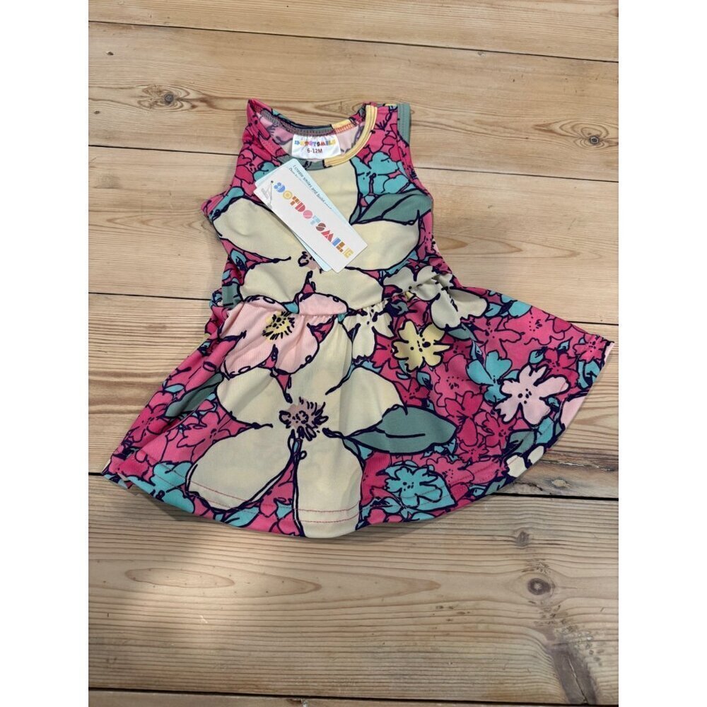 Baby Gi6-12 Months LOT OF 6 Dot Dot Smile Tank Twirl Dress Hearts Shades Floral - Picture 6 of 7